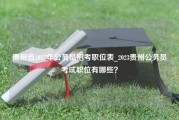 贵州省2017年公务员招考职位表_2023贵州公务员考试职位有哪些？